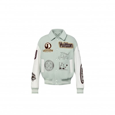 LOUIS VUITTON VARSITY LEATHER BLOUSON 1ABZJQ